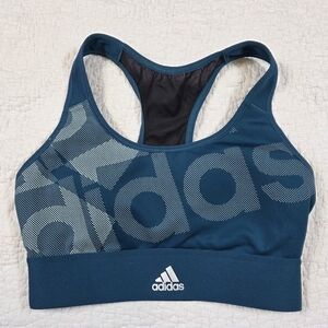 adidas Women's Teal Techfit Badge of Sport Bra